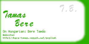 tamas bere business card